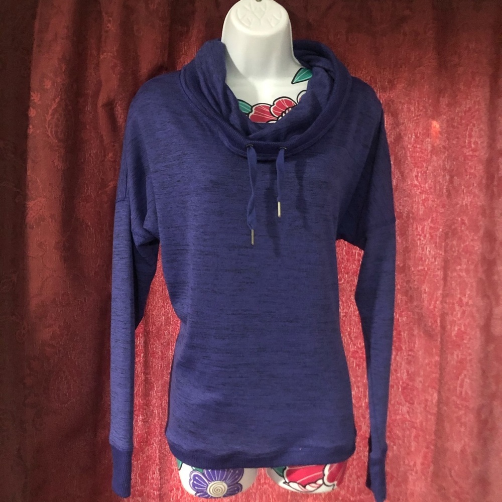 Blue Scoop Neck Sweater